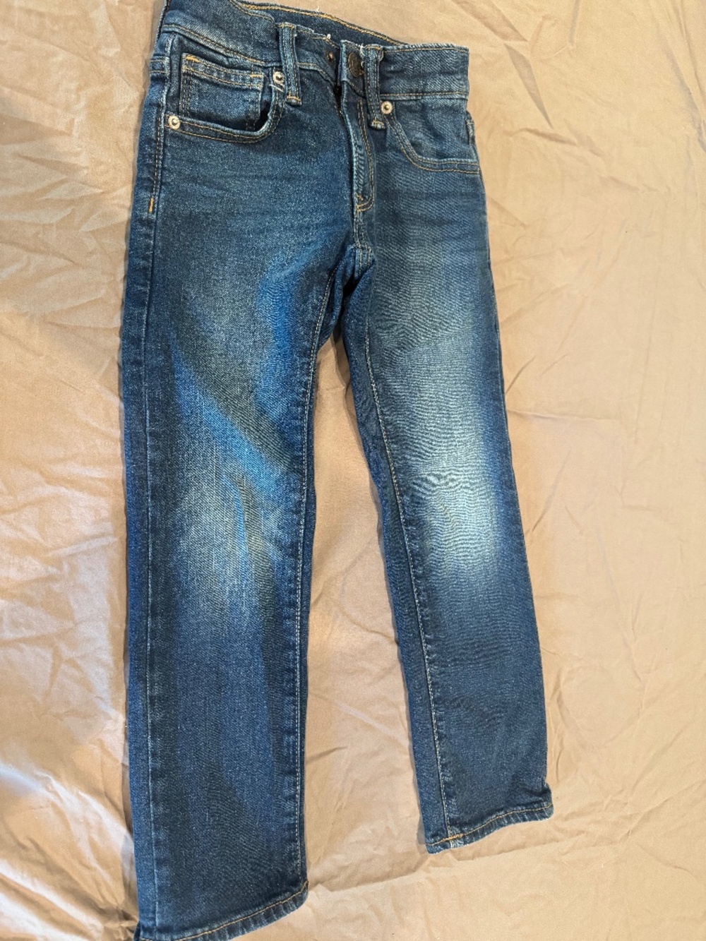 two pairs of straight leg jeans, boys size 6 slim.  Old Navy and Oshkosh